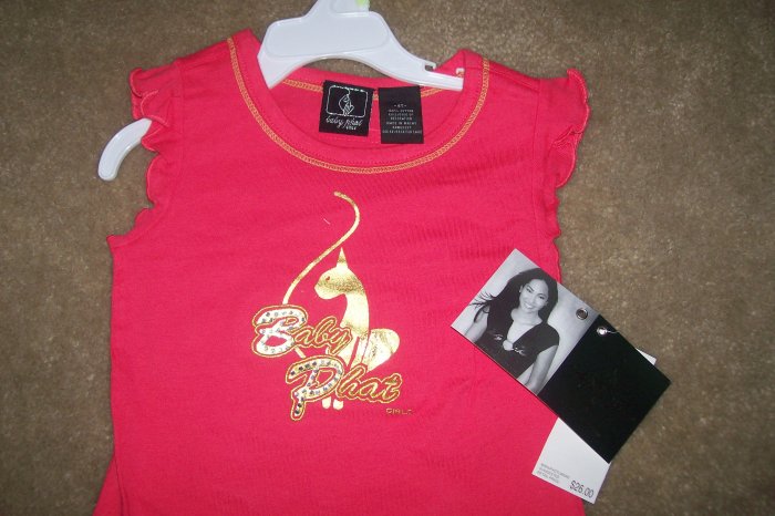 NWT BABY PHAT RUFFLED SLEEVE SHIRT...STLISH SZ. 2T