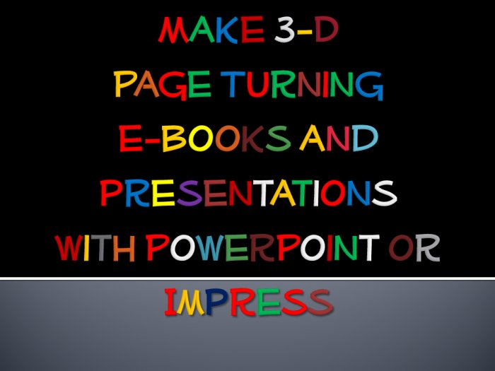 Make page turning ebooks with Powerpoint - download now