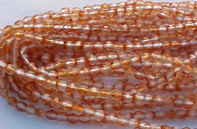 Vintage Matte Brown Fire Polish Czech Glass Beads 4mm