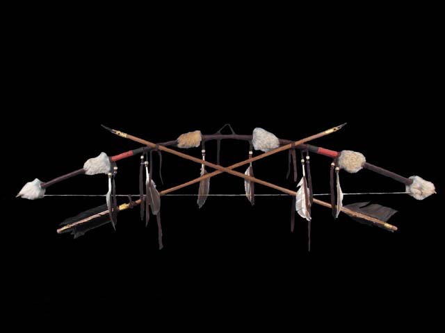 Native American Indian Beaded Bow and Arrows