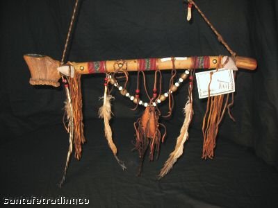 Native American Indian Beaded Antler Ceremonial Peace Pipe