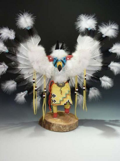 Native American Navajo Indian Carved Kachina Doll Eagle Dancer