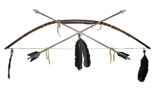 Native American Indian Handmade Beaded Bow and Arrow Set