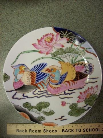 Macau China Painted Birds Plate