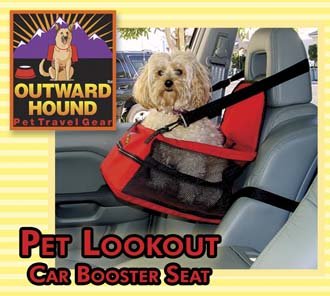 Nylon Outward Hound Pet Lookout Car Booster Seat ~ Small Dog holds pets up to 20 lbs.