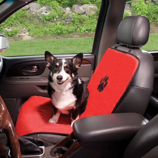 Guardian Gear Single Bucket Dog Car Seat Cover Red or Black