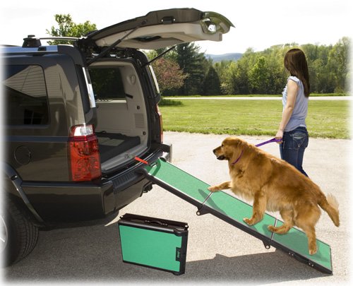 Pet Gear Portable Jeep Tri-Fold Dog Ramp - Green