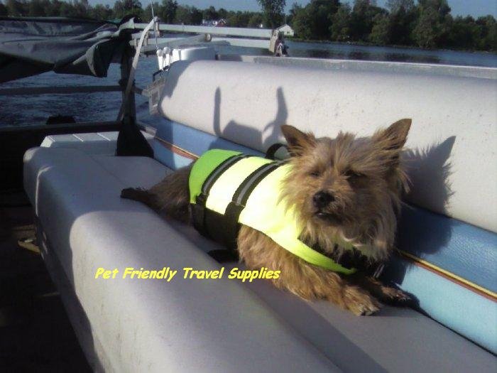 SOLD OUT Paws Aboard Neon Yellow Dog Safety Life Jacket Vest Preserver Medium