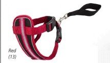 Doggles Chest Plate Dog Harness Bright Reflective Medium ~ BLACK RED
