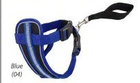 Doggles Chest Plate Dog Harness Bright Reflective Large ~ BLUE RED