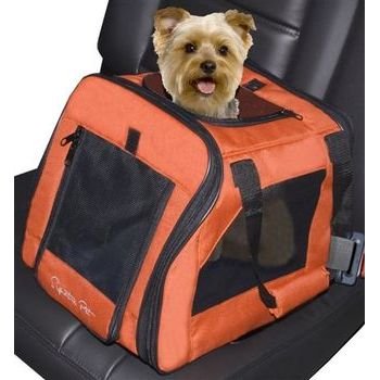 Mini Signature Pet Dog Car Seat Carrier - Terra Cotta - holds pets up to 12 lbs.
