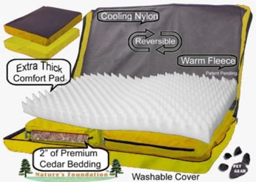 Extra Small Pet Gear Nature's Foundation Deluxe Dog Bed - Harvest Gold