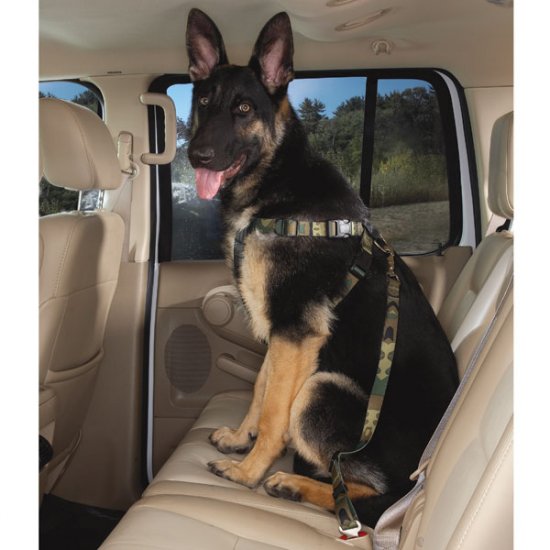 Cruising Companion Camouflage Auto Car Safety Dog Harness X-Large 32"-44" Green or Pink