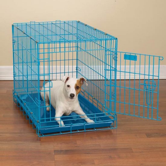 ProSelect Fashioned Colored Wire Dog Crate Kennel Small 24" Blue or Pink