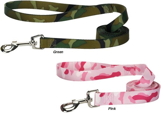 Guardian Gear Camo Dog Leads 6 foot long Pink or Green