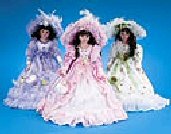 20" PORCELAIN VICTORIAN DOLL.