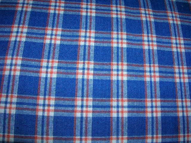 Blue and Orange Plaid Shopping Cart Cover