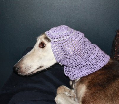 Harem snood - Light lilac with silver