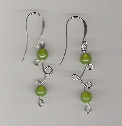 Handmade Wire Sculpted Earrings