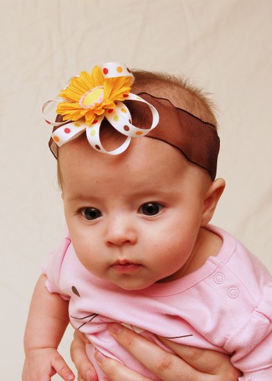 Sunny Polka Dots Baby Headband