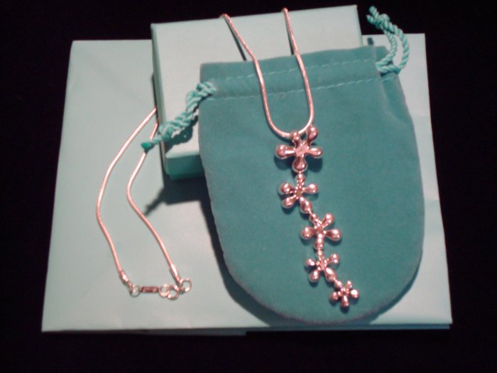 Five Flower Drop Necklace