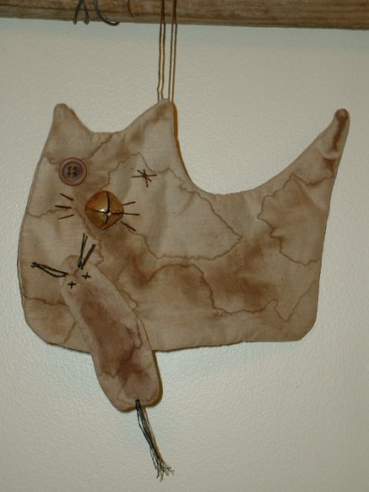 Primitive Cat With Mouse Flatties Bowl Fillers E Pattern