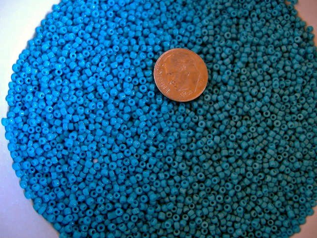 Size 11 opaque turquoise beads 15 grams Matsuno