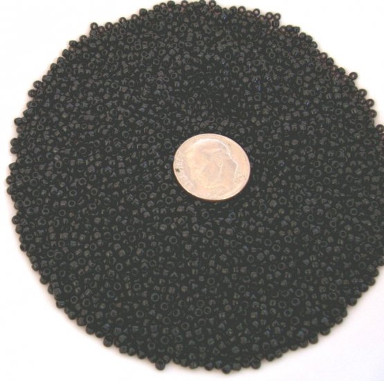 Size 11 Matsuno seed beads opaque black15 grams
