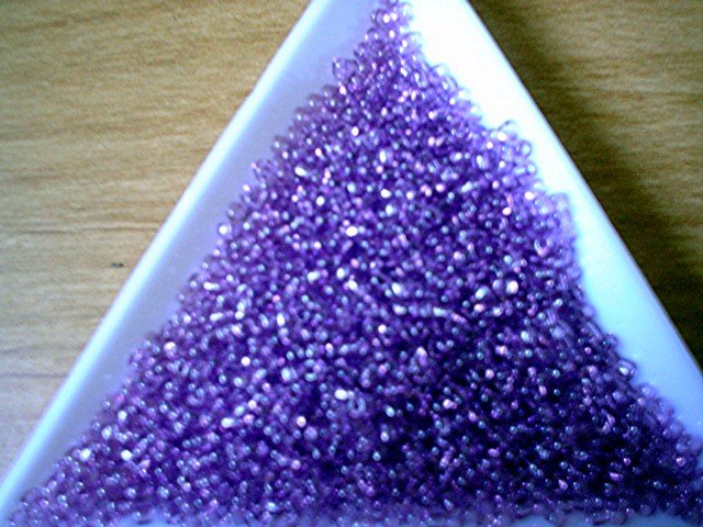 Size 11 Matsuno seed beads transparent amethyst 15 grams