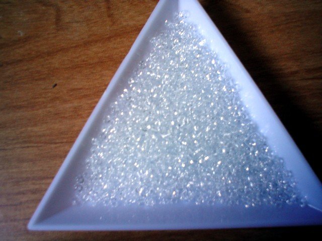 Size 11 Matsuno seed beads transparent clear 15 grams