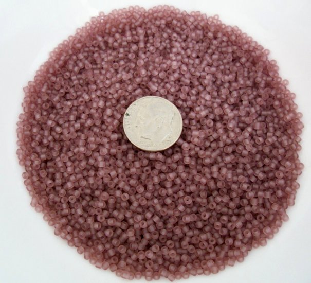 Size 11 Matsuno seed beads matte amethyst 15 grams