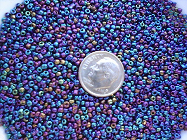 Size 11 iris beads Blue 15 grams