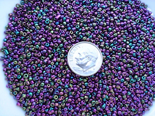 Size 11 iris beads Purple15 grams