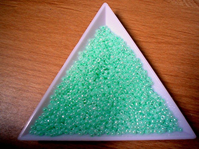 Size 11 pastel opaque seed beads seafoam 15 grams