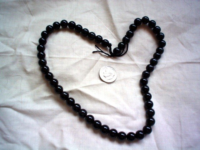 Round gemstone stone beads Sheen Obsidian 8mm 16 inch strand