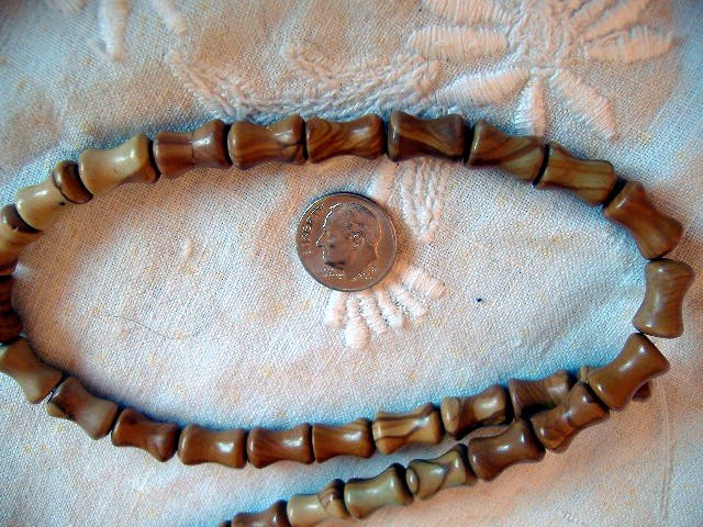 Picture jasper gemstone stone beads Bamboo shped 12X7mm 15 inch strand.