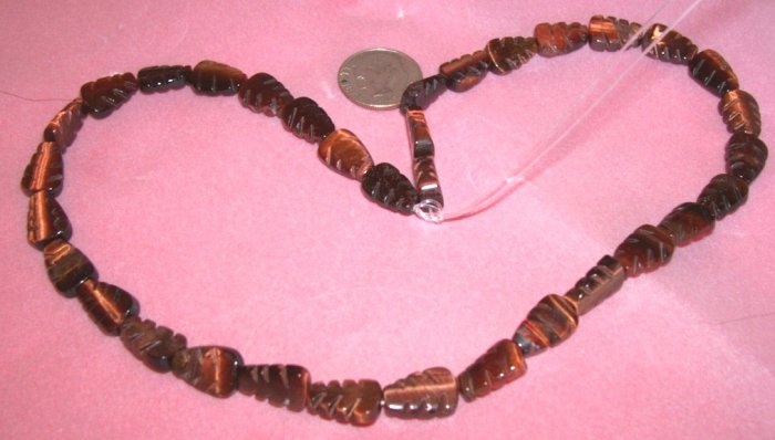 Red tigereye gemstone stone leaf beads 12 X 8 mm 25 beads