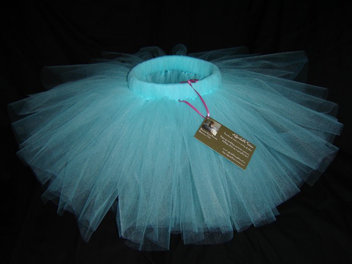 Aqua Mid-Thigh Length Tutu, 0-24M Free Shipping!