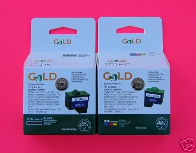 Conpatible Ink Cartridges Combo Black and Color for Lexmark #16 #26 or #17 #27