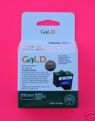 Black Ink Cartridge Compatible for Lexmark 16 (10N0016 ) or 17