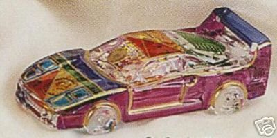 NASCAR STYLE COLLECTIBLE MURANO ART GLASS CAR 4" NIB