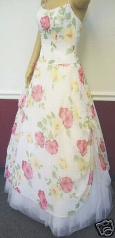 NEW! Alfred Angelo Bouquet Chiffon Tulle Crystal Beaded & Sequined Formal Gown