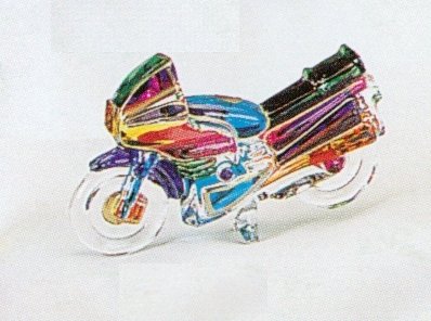 Murano Italian Art Glass Collectible Motorcycle Sculpture 4 1/2" NEW