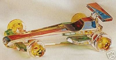 MURANO ITALIAN ART GLASS FORMULA 1 RACING CAR 5 1/2 INCHES