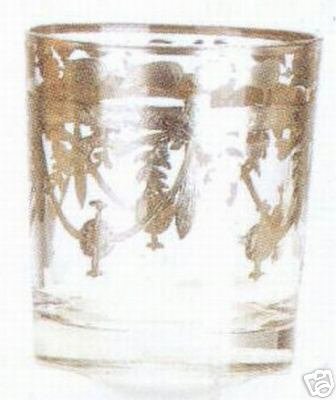 Murano Glass Scotch Glasses Set of 6 Made in Italy Silver Clear