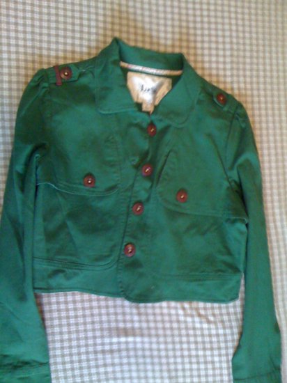 Cropped Green jacket.