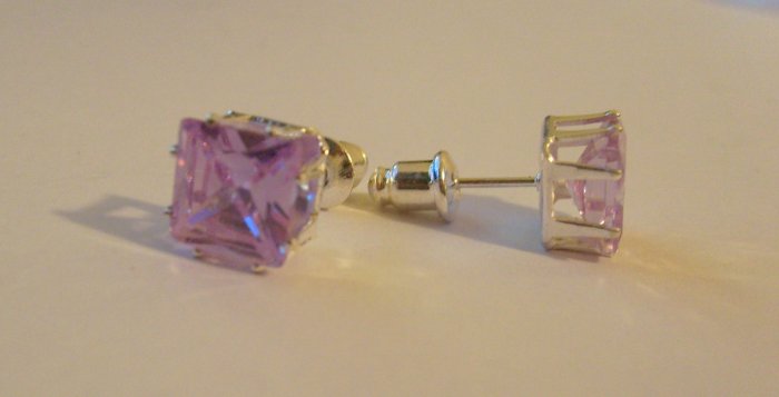 Lavender CZ Studs