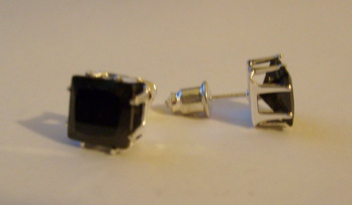 Black CZ Studs