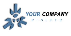 Blue theme E-store logo #993
