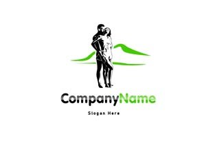 Black and green clothing logo #1021